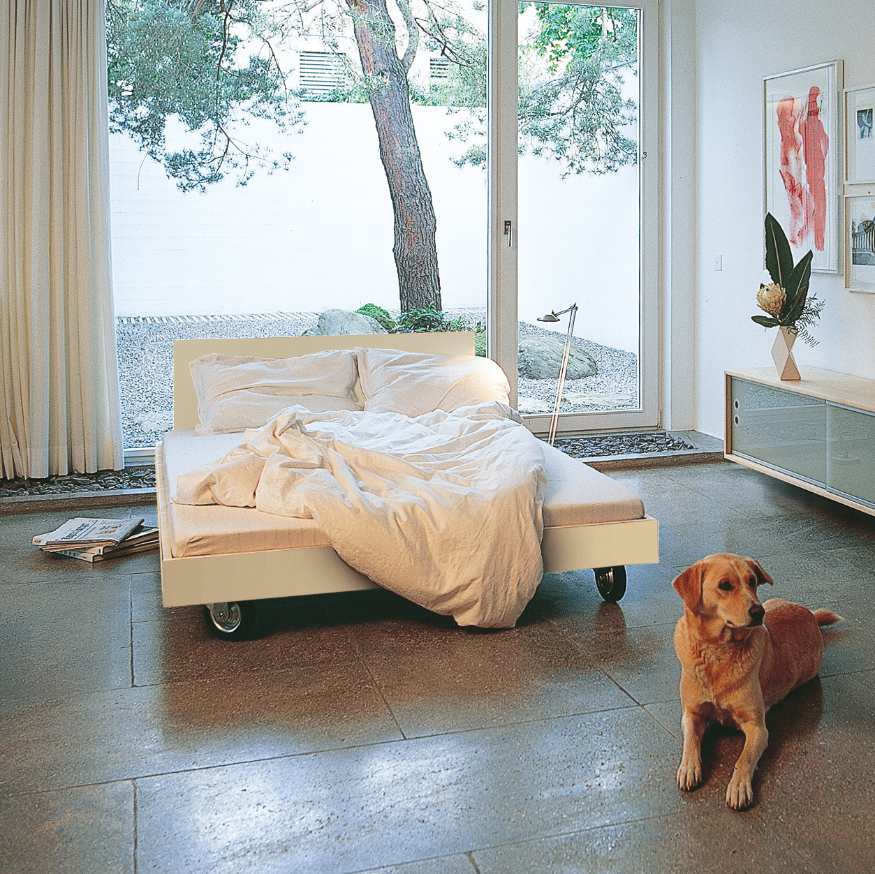 bett mit lehne in 21 farben rahmenhöhe 18 formate 100/120/140 × 200