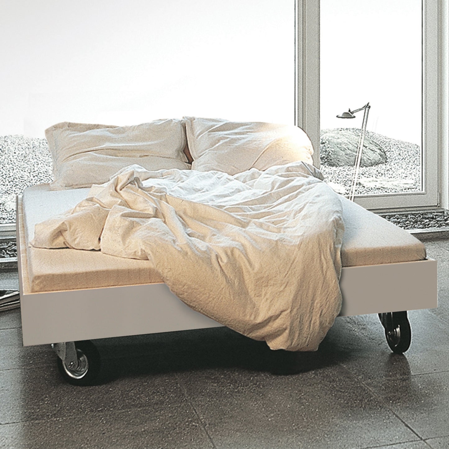 bett basic weiss rahmenhöhe 20