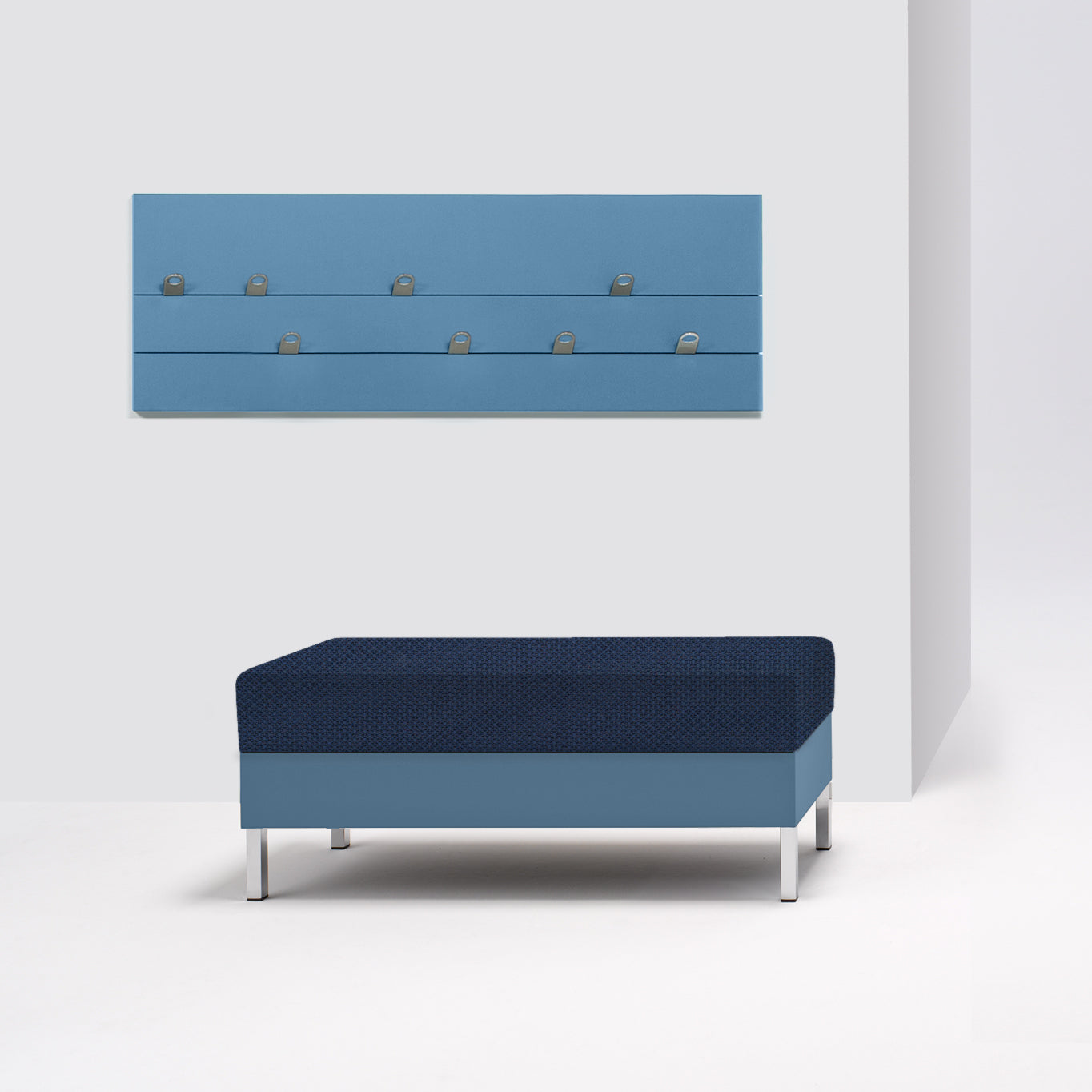 garderobe 120 x 45 cm kautschuk himmelblau