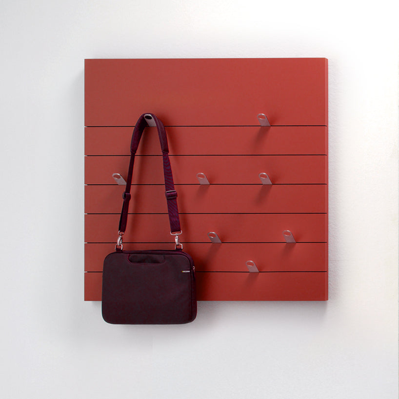 garderobe 90 x 90 cm kautschuk rot